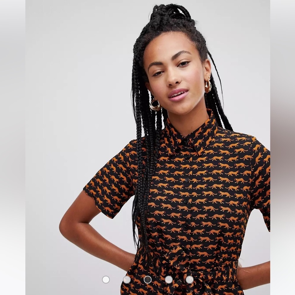 NWOT - MONKI Tiger print jumpsuit - XXS